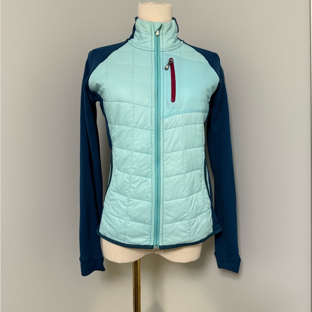 Smartwool Merino Wool Hybrid Jacket Womens S,Blue Quilted Lightweight Outdoor